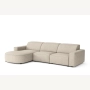 Olio Selezione Sofa w kształcie litery L Tkanina Raven 24